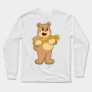 Bear Baseball Baseball bat Long Sleeve T-Shirt